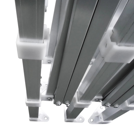 Table Comptoir Pliante avec  2 angles à 45 degré de 3m avec Plateau contreplaqué noir de 42cm | France-Barnums