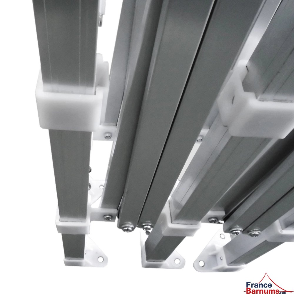 Table Comptoir Pliante avec  2 angles à 45 degré de 3m avec Plateau contreplaqué noir de 42cm | France-Barnums