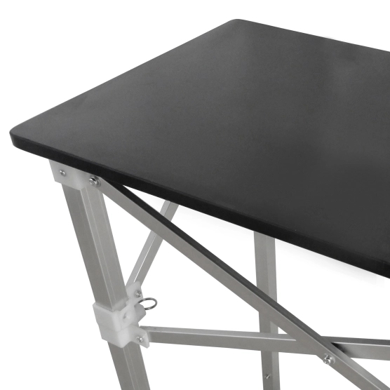 Table Comptoir Pliante 1,50m avec Plateau noir de 42cm