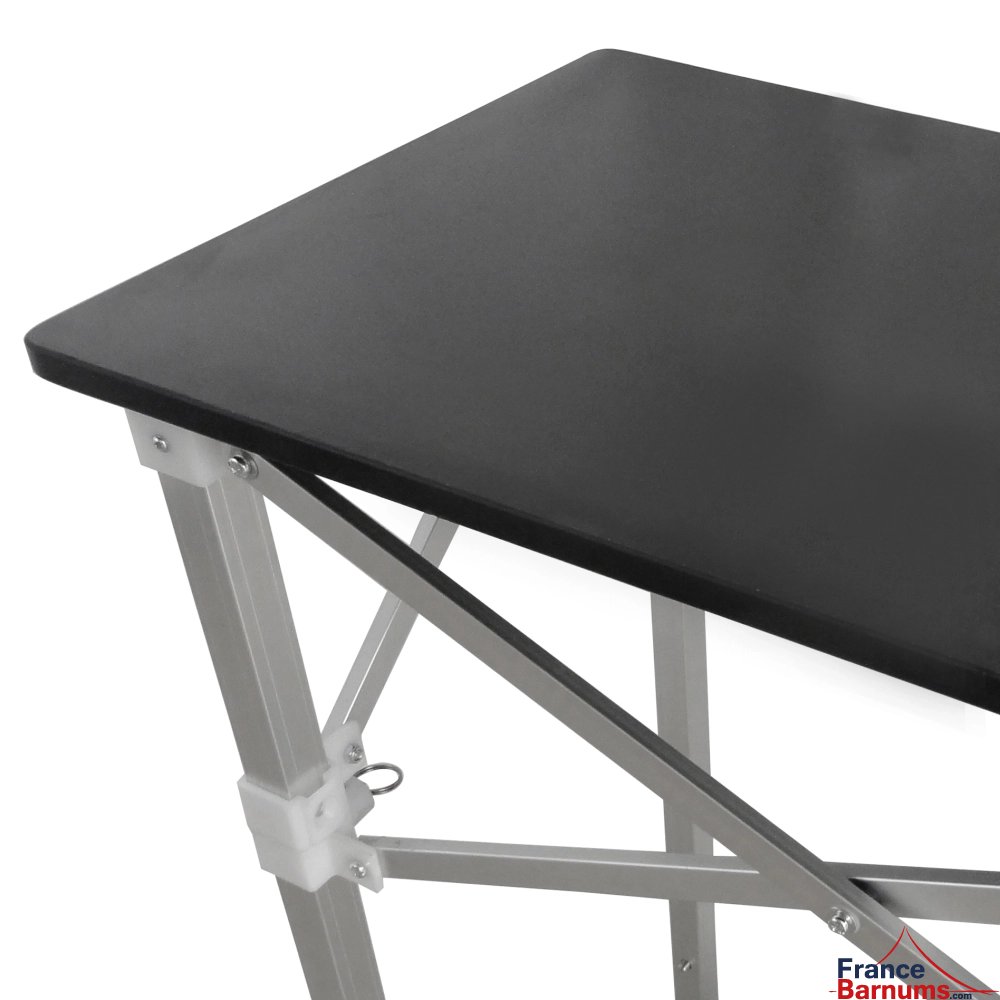 Table Comptoir Pliante 1,50m avec Plateau noir de 42cm