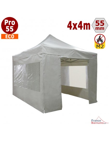 Tente pliante Alu pro 55 ECO avec toit  PVC 580g/m2 et parois 380g/m2