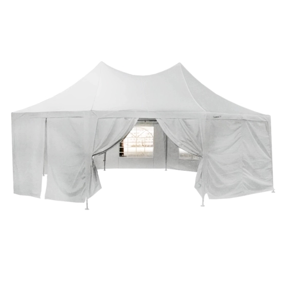 Ouvert ou fermé, ce pavillon de cocktail octogonal est très pratique pour toutes vos réceptions et évènements