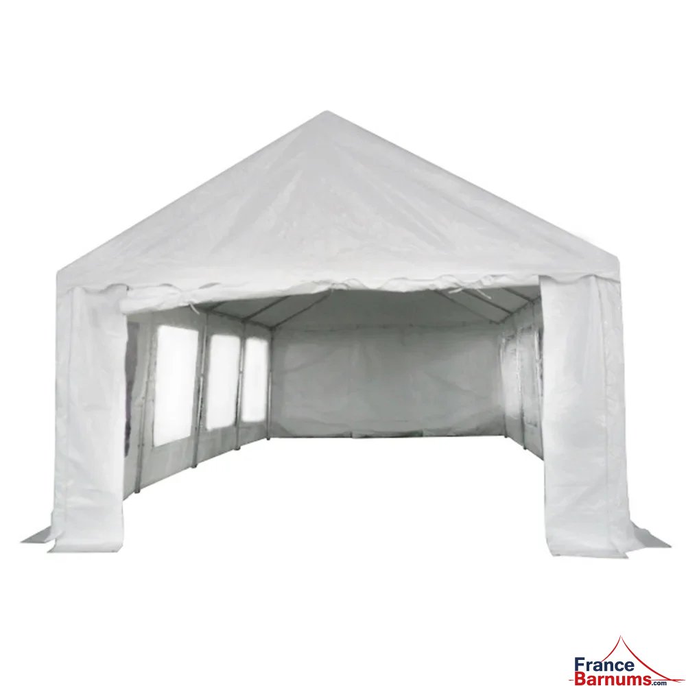 Tente de réception - Chapiteau eco en Pe de 4m x 8m avec Tubes de 38mm Tente de réception - Chapiteau eco en Pe de 4m x 8m avec Tubes de 38mm