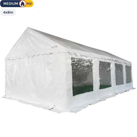 Tente de réception - Chapiteau eco en Pe de 4m x 8m avec Tubes de 38mm Tente de réception - Chapiteau eco en Pe de 4m x 8m avec Tubes de 38mm