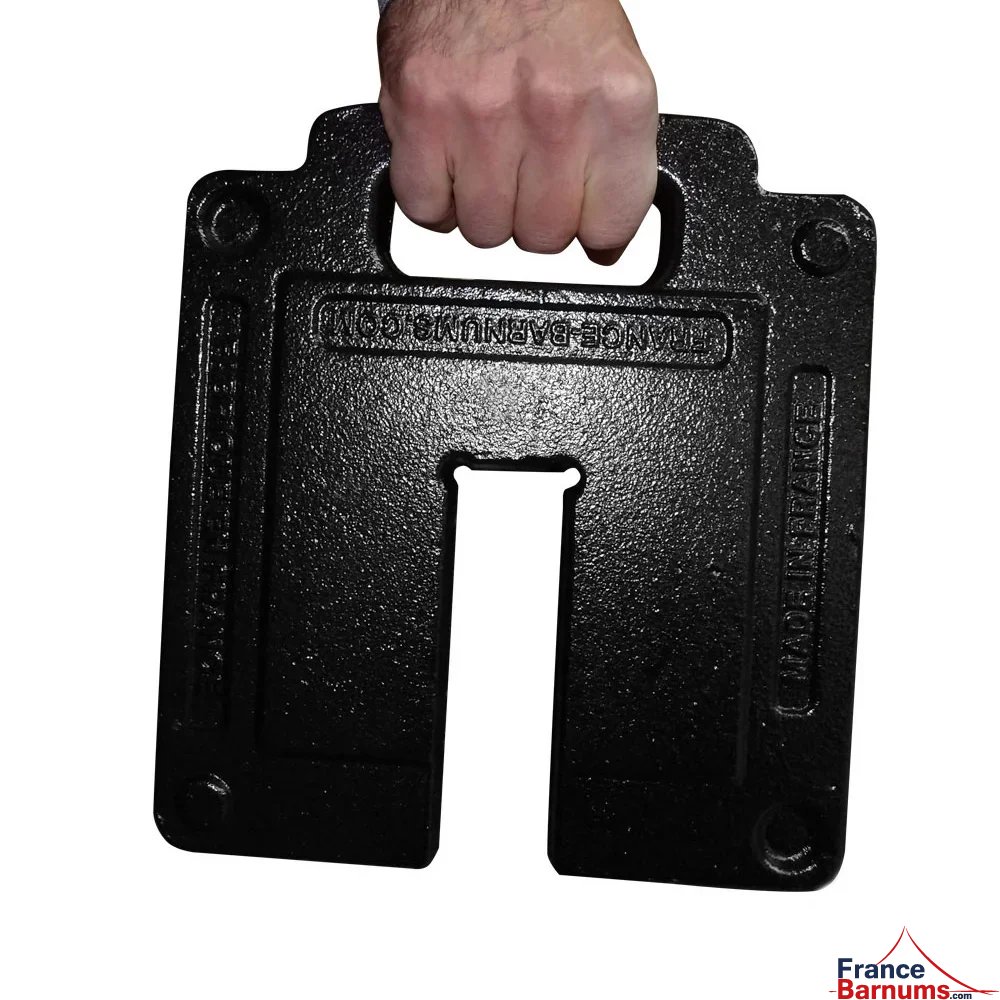 Lest en fonte avec poignée pour barnum pliant