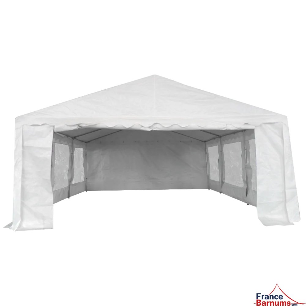 Tente de réception ECO en PE de 30m² avec structure tubulaire de 38mm Tente de réception ECO en PE de 30m² avec structure tubulaire de 38mm