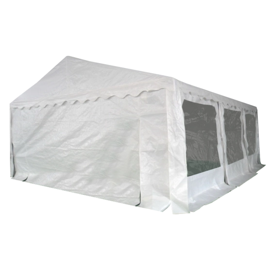 Tente de réception ECO en PE de 30m² avec structure tubulaire de 38mm Tente de réception ECO en PE de 30m² avec structure tubulaire de 38mm