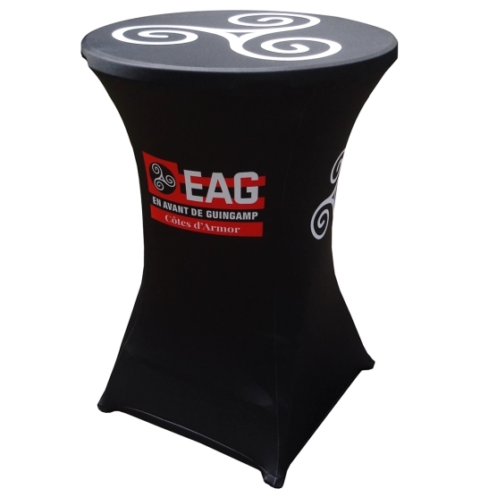 Table pliante mange-debout + housse personnalisée Table pliante mange-debout + housse personnalisée