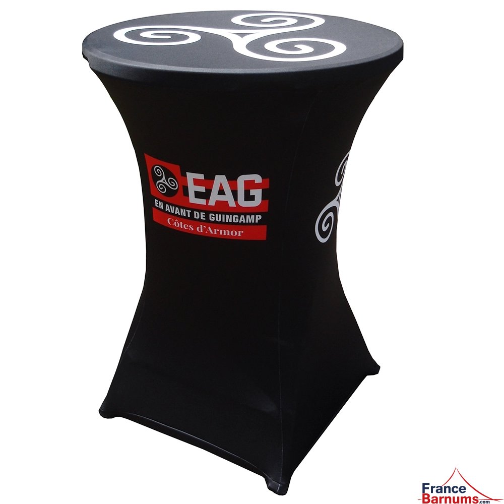Table pliante mange-debout + housse personnalisée Table pliante mange-debout + housse personnalisée