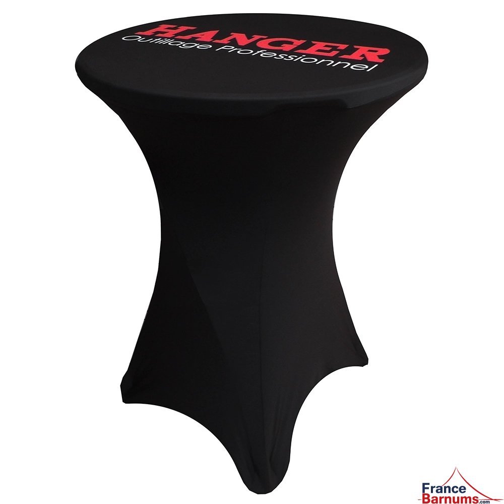 Table pliante mange-debout + housse personnalisée Table pliante mange-debout + housse personnalisée