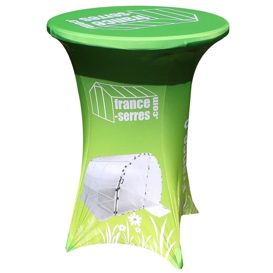 Table pliante mange-debout + housse personnalisée Table pliante mange-debout + housse personnalisée