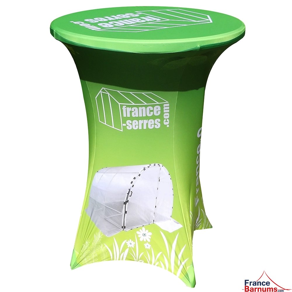 Table pliante mange-debout + housse personnalisée Table pliante mange-debout + housse personnalisée