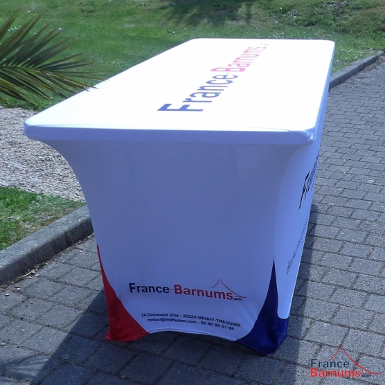 Housse nappe personnalisée pour stand pliant France-Barnums.com