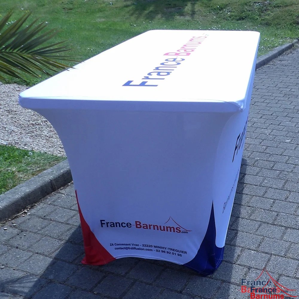 Housse nappe personnalisée pour stand pliant France-Barnums.com