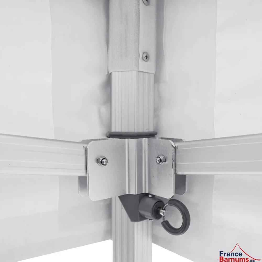 Barnum 6mx9m 54m² Blanc Alu Pro Structure Ø55mm et Pack Fenêtres 380g/m² Norme M2