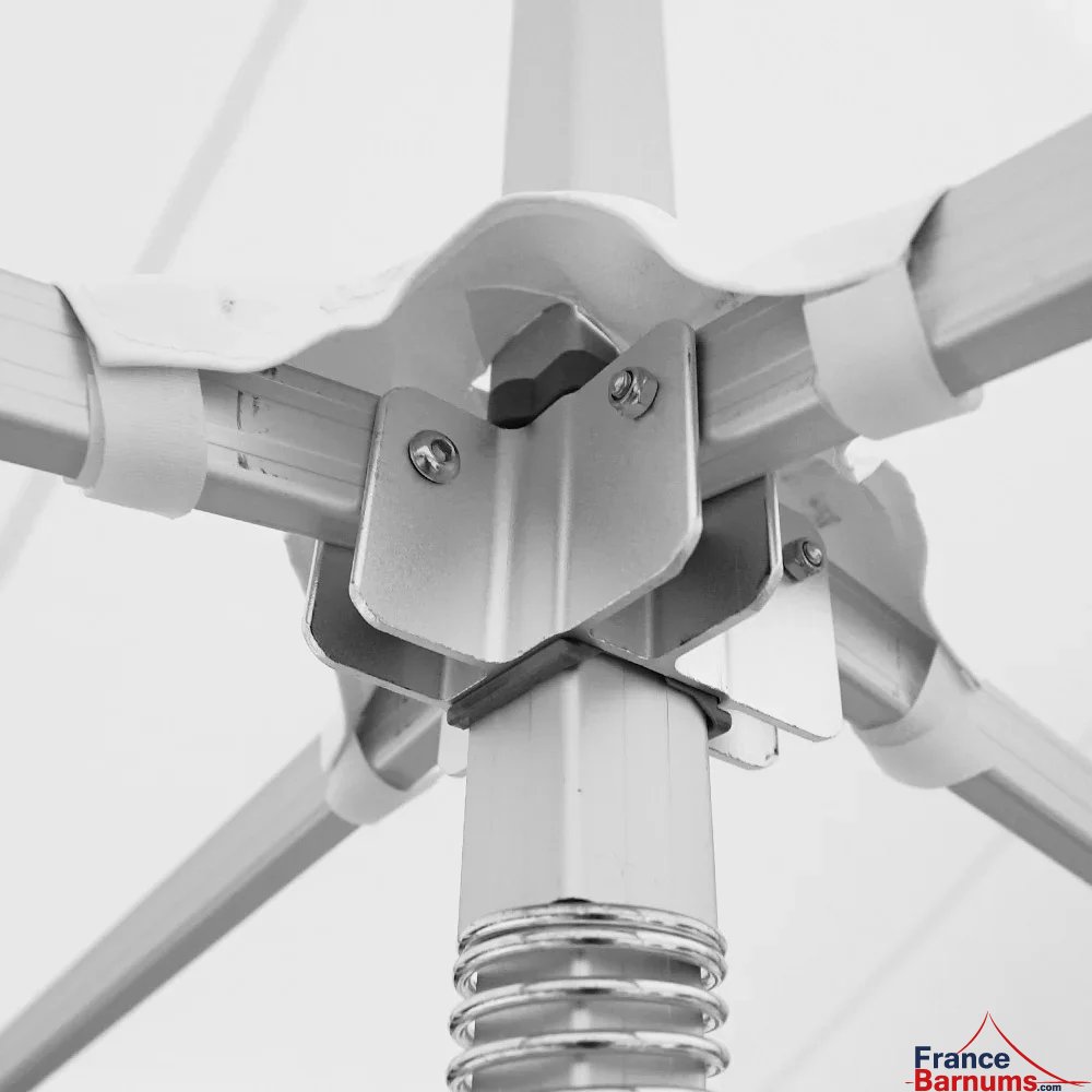 Barnum 6mx9m 54m² Blanc Alu Pro Structure Ø55mm et Pack Fenêtres 380g/m² Norme M2