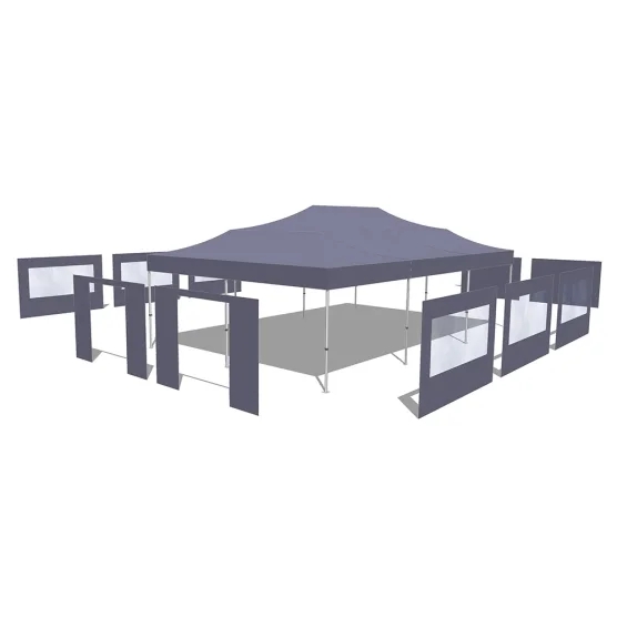 Barnum 6mx9m 54m² Blanc Alu Pro Structure Ø55mm et Pack Fenêtres 380g/m² Norme M2