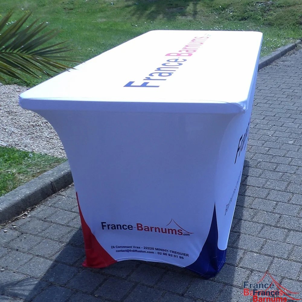 Housse nappe personnalisée pour stand pliant France-Barnums.com