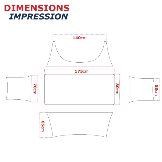 Dimension de la housse pour table pliante 183cm