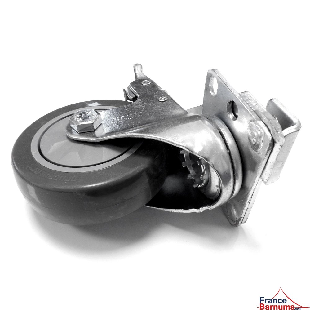 Roulette avec frein pour pied de barnum pliant