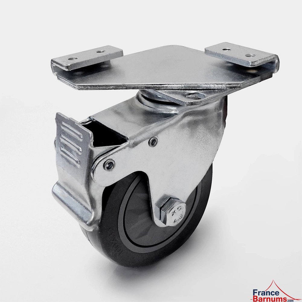 Roulette avec frein pour pied de barnum pliant