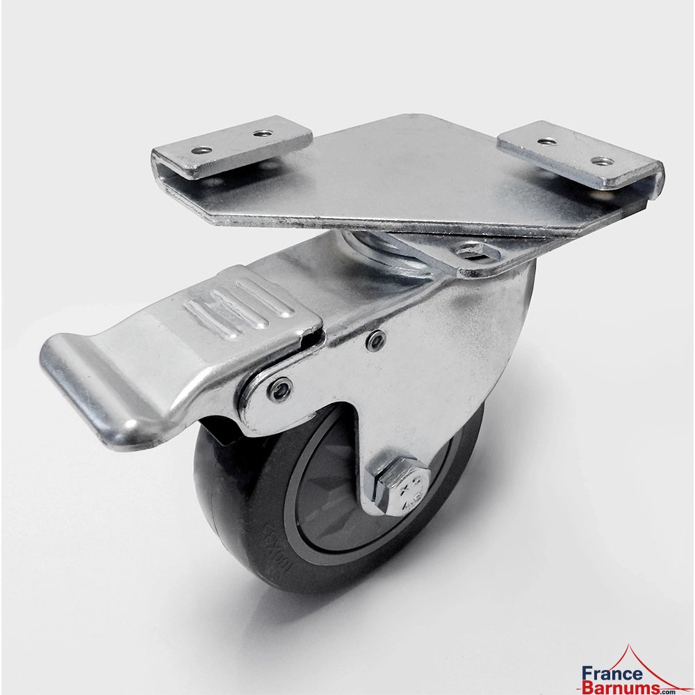 Roulette avec frein pour pied de barnum pliant