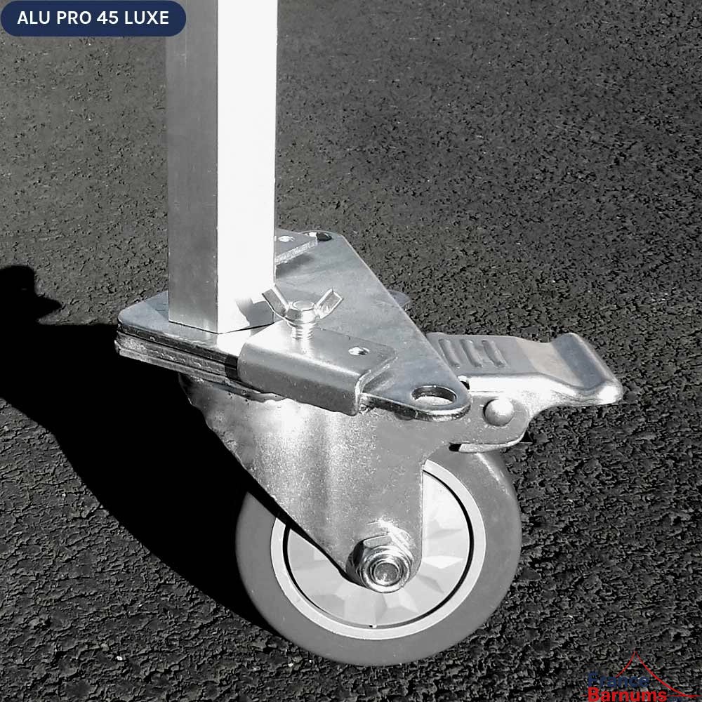 Roulette avec frein adaptée pour nos barnums pliants Alu Pro 45 Luxe