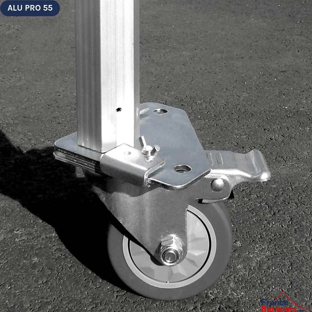 Roulette avec frein adaptée pour nos barnums pliants Alu Pro 55