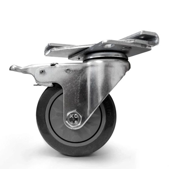 Roulettes pivotante avec frein pour pied de tente pliante