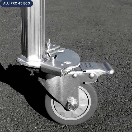 Roulette avec frein adaptée pour nos barnums pliants Alu Pro 45 ECO