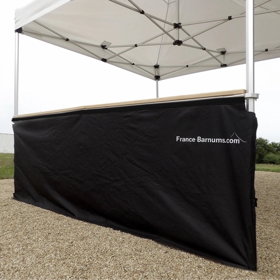 Jupe de table comptoir de 3m en POLYESTER 380gr/m² Jupe de table comptoir de 3m en POLYESTER 380gr/m²