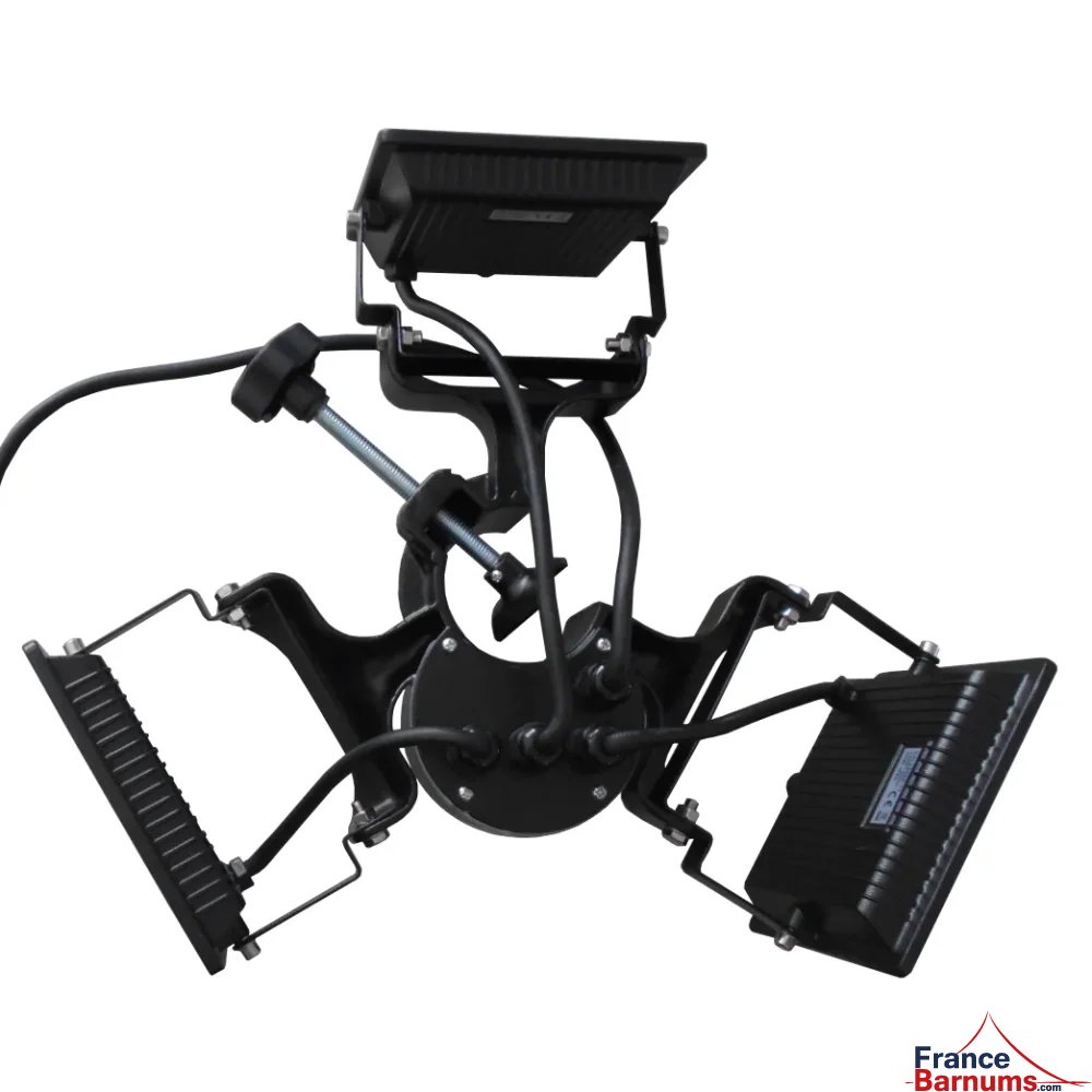 Lampe LED 450W 3 spots | Barnum pliant ou tente de réception | France-Barnums