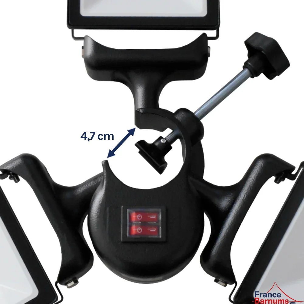 Lampe LED 450W 3 spots | Barnum pliant ou tente de réception | France-Barnums