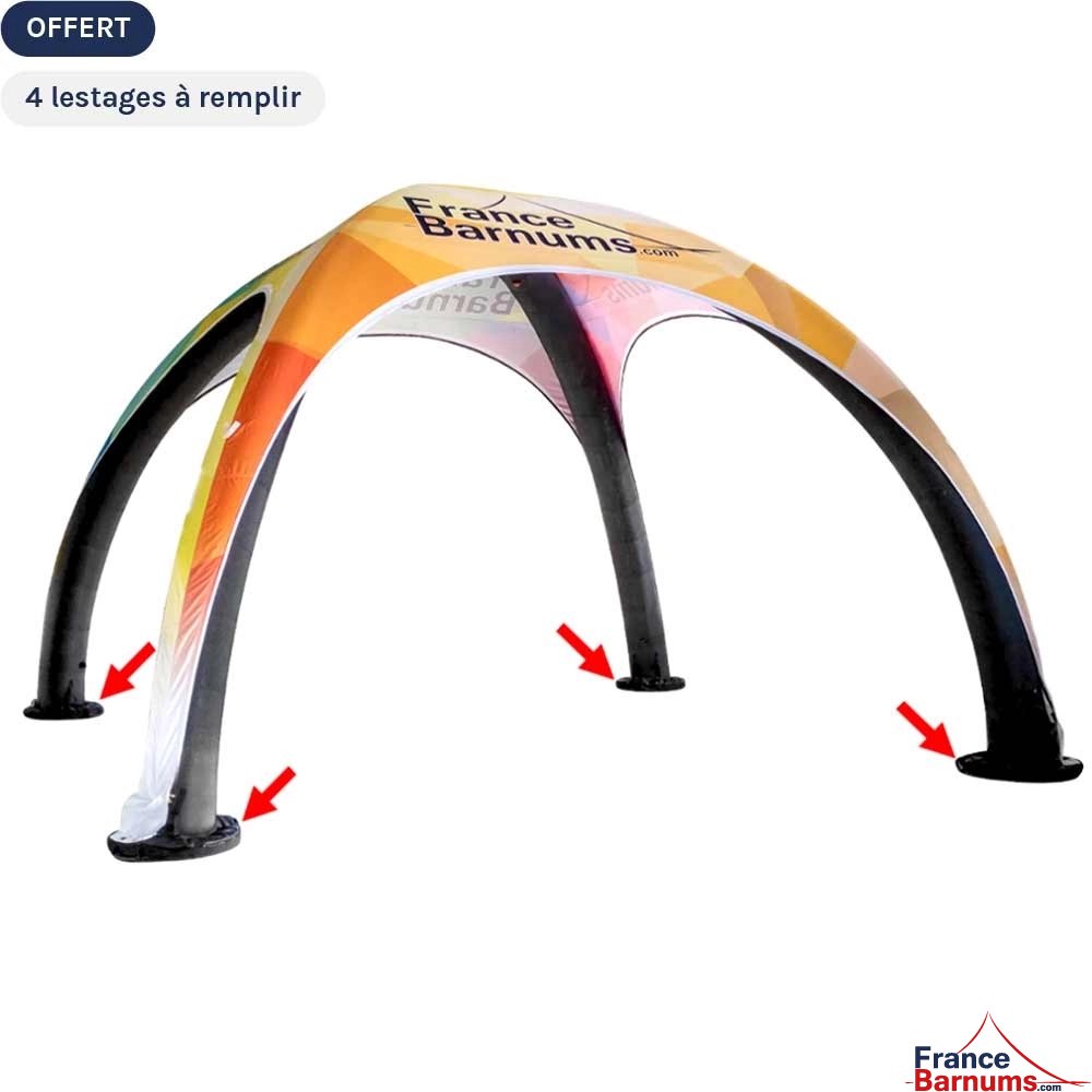4 lests offerts avec votre tente gonflable imprimée 4 lests offerts avec votre tente gonflable imprimée