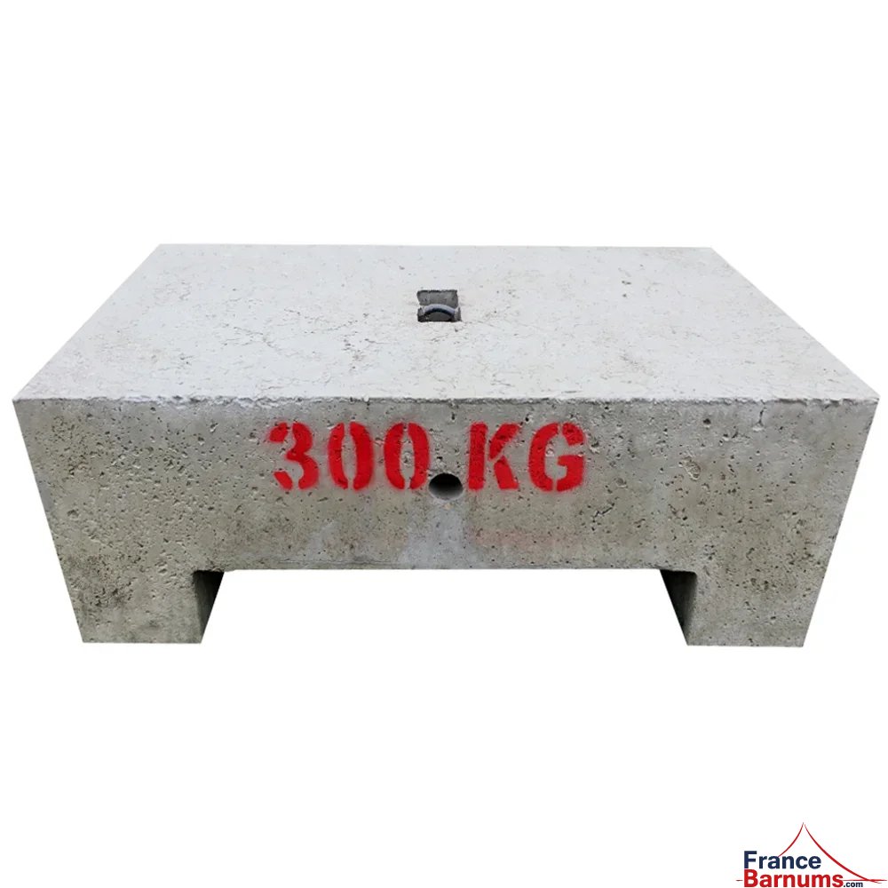 Masse d'ancrage 300kg en béton moulé pour tente pliante ou toute structure temporaire Masse d'ancrage 300kg en béton moulé pour tente pliante ou toute structure temporaire