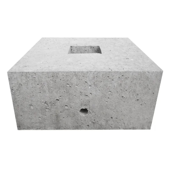 Bloc d'ancrage en béton moulé de 70kg pour arrimage ou haubanage grandes structures Bloc d'ancrage en béton moulé de 70kg pour arrimage ou haubanage grandes structures