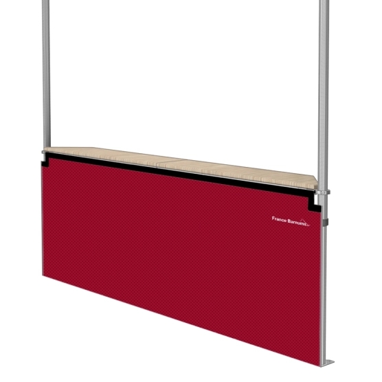 Jupe de table comptoir de 3m en POLYESTER 380gr/m² ROUGE