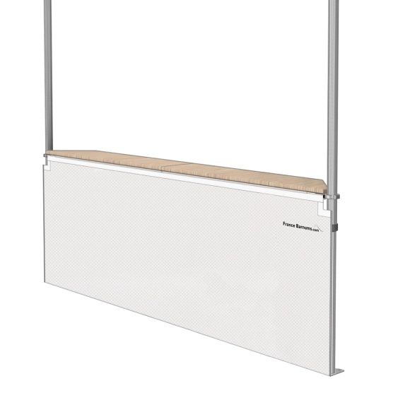 Jupe de table comptoir de 3m en POLYESTER 380gr/m² BLANCHE Jupe de table comptoir de 3m en POLYESTER 380gr/m² BLANCHE