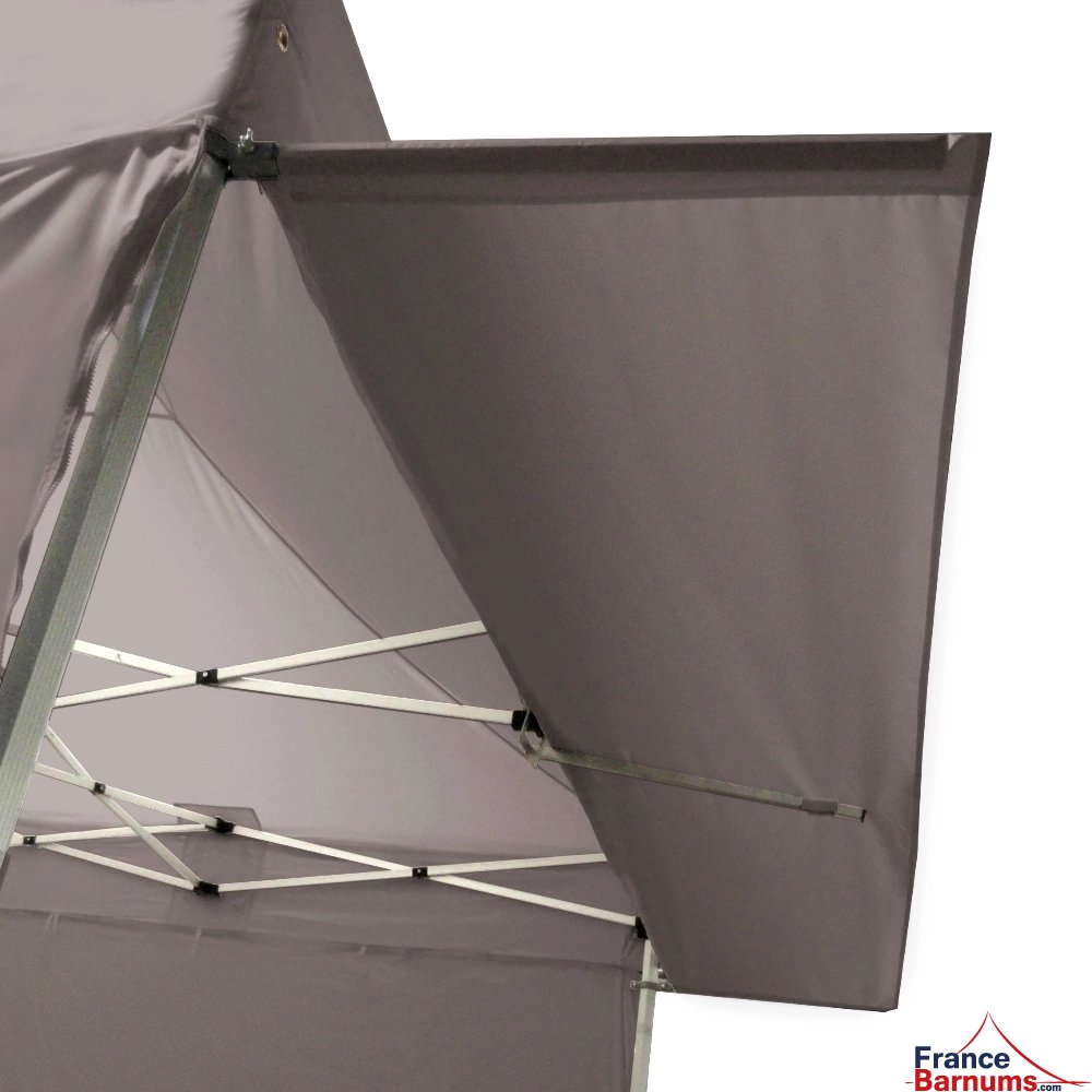 Casquette taupe extension soleil de 4,5m pour barnum pliant Acier Premium Casquette taupe extension soleil de 4,5m pour barnum pliant Acier Premium
