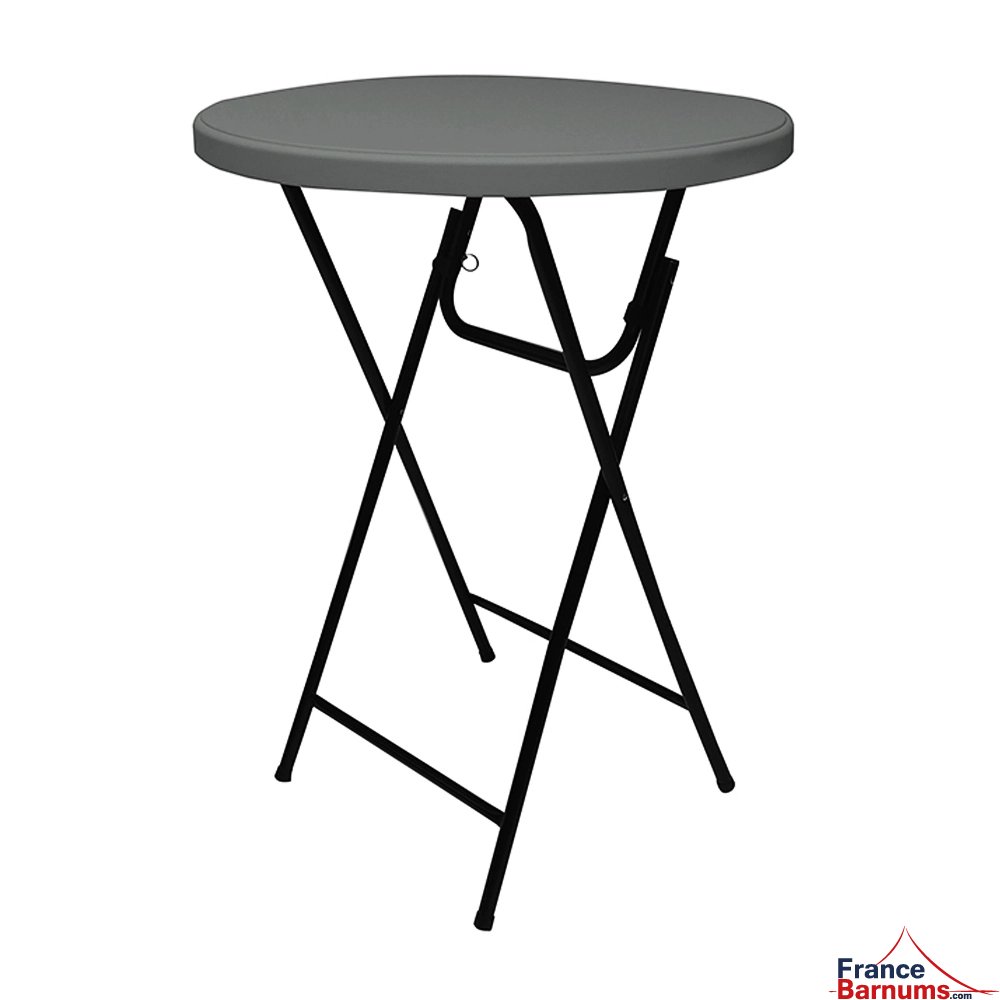 Pack contenant une table mange debout et une housse top grise en stretch Pack contenant une table mange debout et une housse top grise en stretch