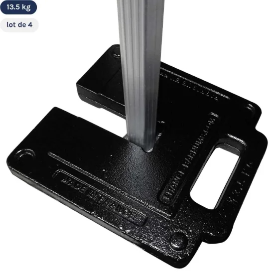 4 POIDS en FONTE de 13,5KG pour barnum pliant