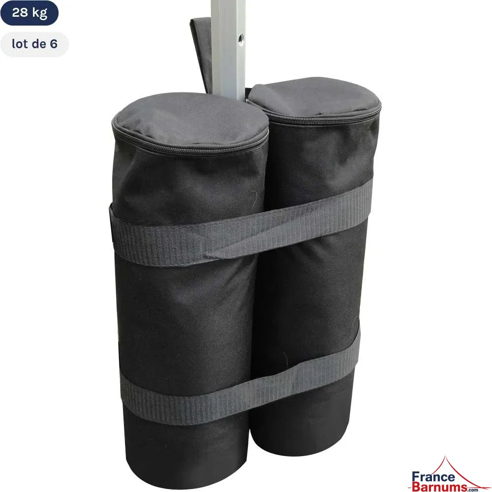 6 sacs de lestage de 28kg à remplir pour barnum pliant ou tente de réception