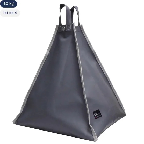 Pack de 4 SACS de lestage de 60KG à remplir pour barnums pliants ou tentes de réception Pack de 4 SACS de lestage de 60KG à remplir pour barnums pliants ou tentes de réception