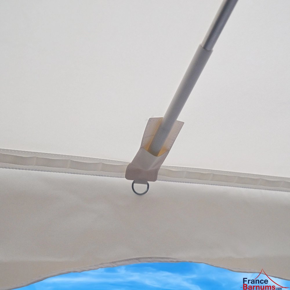 toile de parasol avec fourreaux en PVC