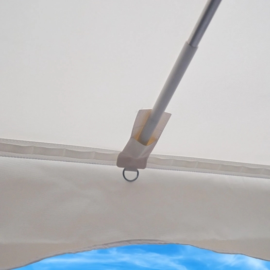 toile de parasol avec fourreaux en PVC