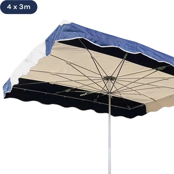 Parasol forain 400mx300cm bleu foncé