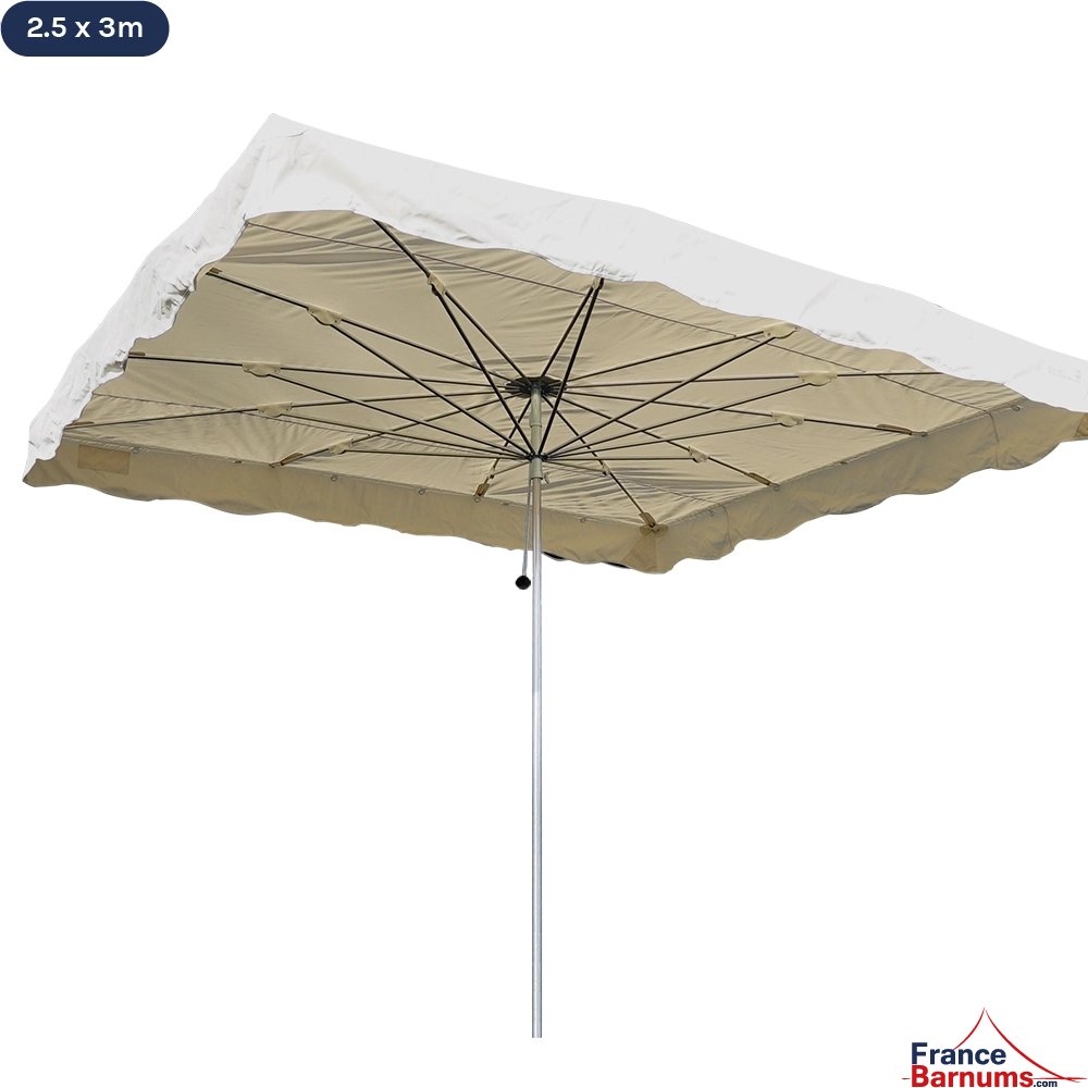 Parasol de marché télescopique 2,5mx3m BEIGE