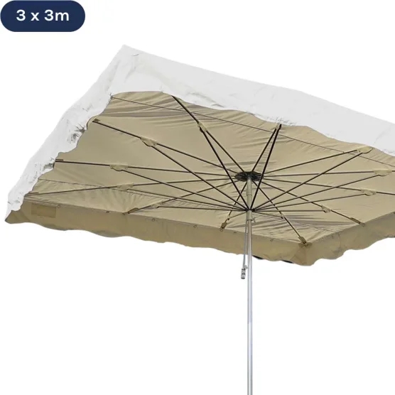 Parasol forain télescopique 300x300cm BEIGE