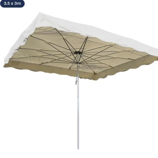 Parasol de marché télescopique 3,5mx3m BEIGE Parasol de marché télescopique 3,5mx3m BEIGE
