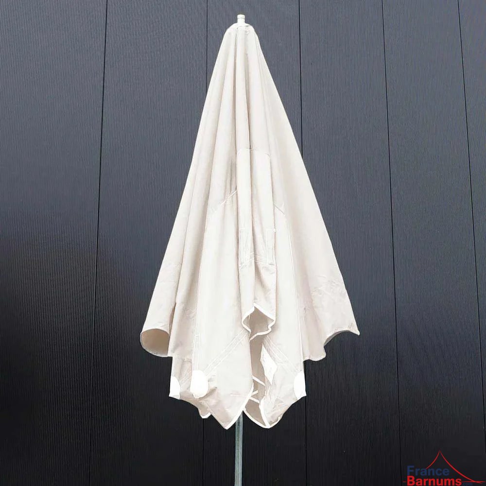 Parasol forain télescopique 350x300cm BEIGE plié Parasol forain télescopique 350x300cm BEIGE plié